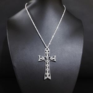 18" Skull Cross Necklace 002